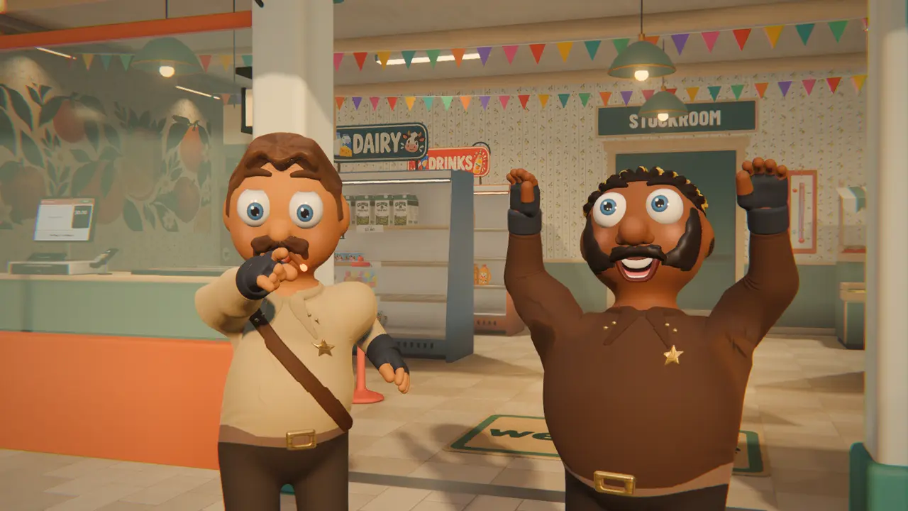 Street Rivals: Adam and Philip celebrating in the store