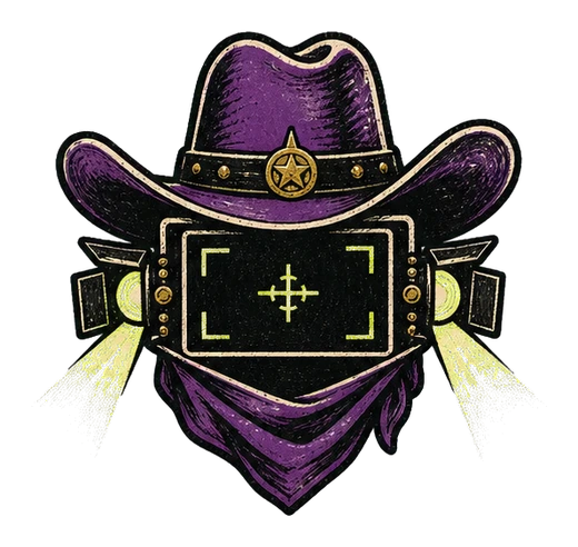 Custom director hat and viewfinder emblem